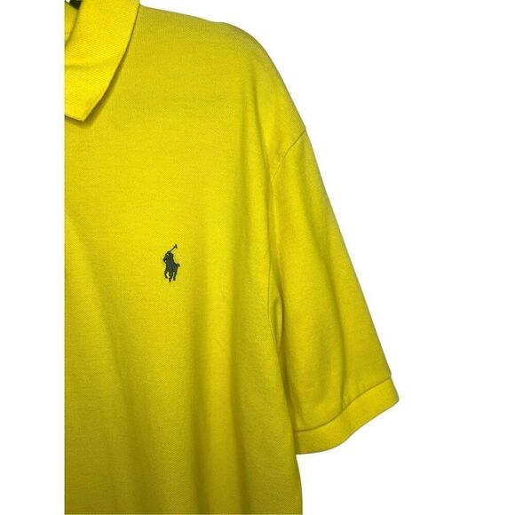 Polo Ralph Lauren Men’s XL Short Sleeve Collared Polo Shirt Yellow Pony Logo - Picture 2 of 5